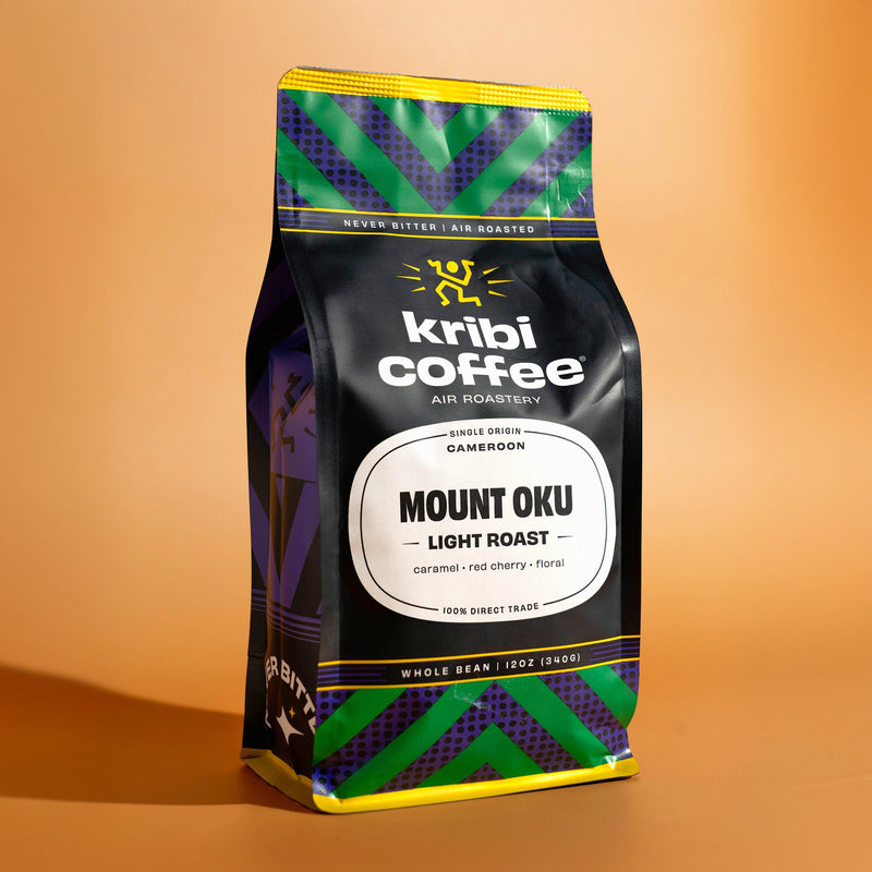 Bag of Kribi Coffee Mount Oku, a light roast single origin coffee from Cameroon